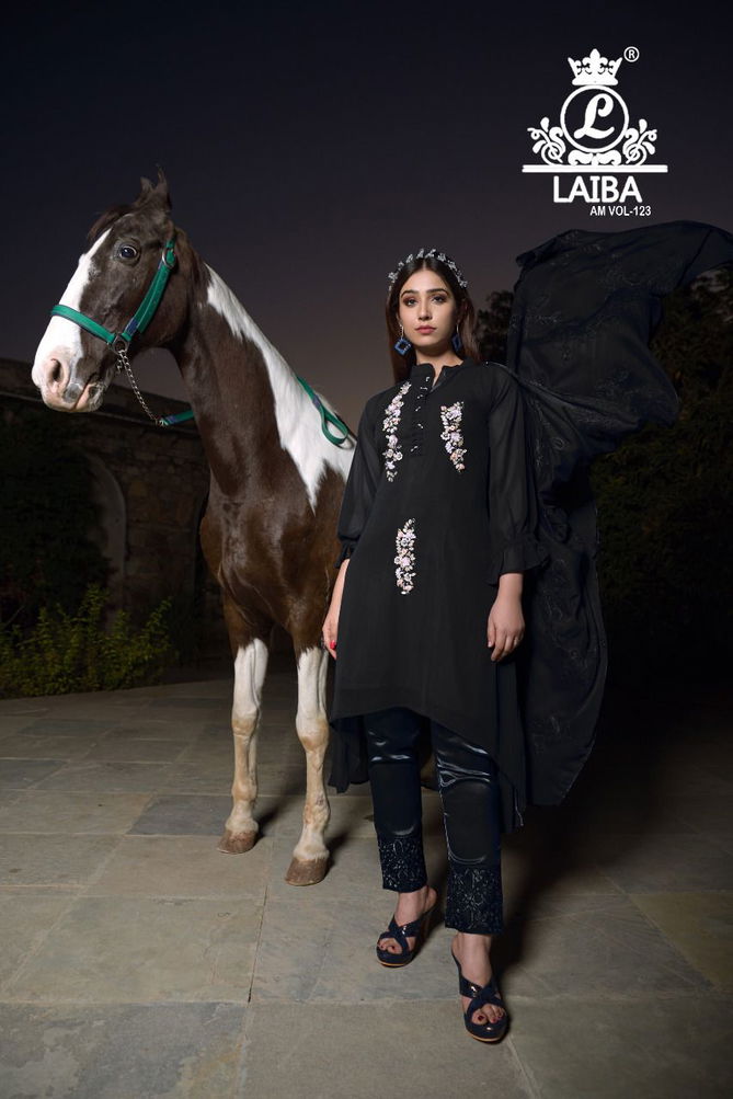 Laiba The Designer Studio Am 123 Georgette Designer Ready Made Suit Collection